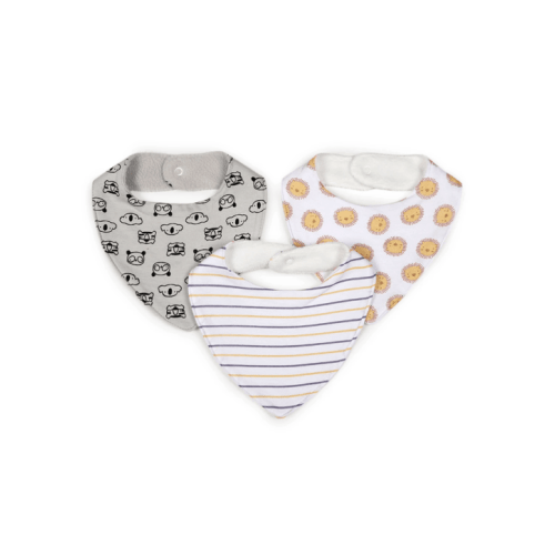 3 Pack Bandana Bibs - Animal