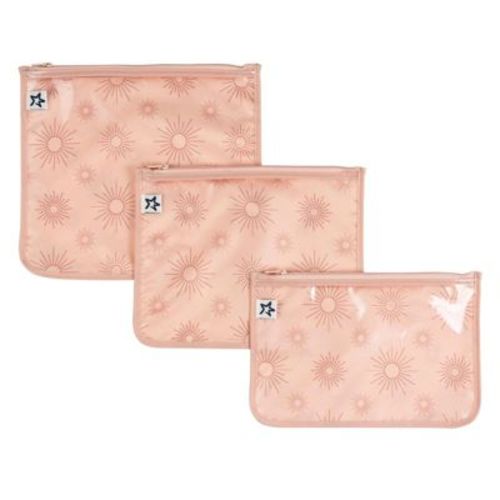 Tiny Twinkle 3-Pack Airline Compliant Travel Bags with Zipper Closure, Clear Front Pouch, Diaper Bag, Toiletry/Cosmetics Organizer