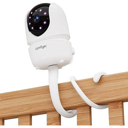 Comfyer BM01 Baby Monitor Mount, 16.5 Inch Flexible Arm Bracket, Stable Camera Holder Attaches to Crib, No Tools or Wall Damage