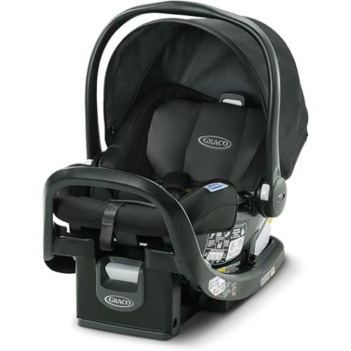 Graco SnugRide SnugFit Infant Car Seat with Simply Safe Adjust Harness System, Baby Car Seat with Anti Rebound Bar, Gotham