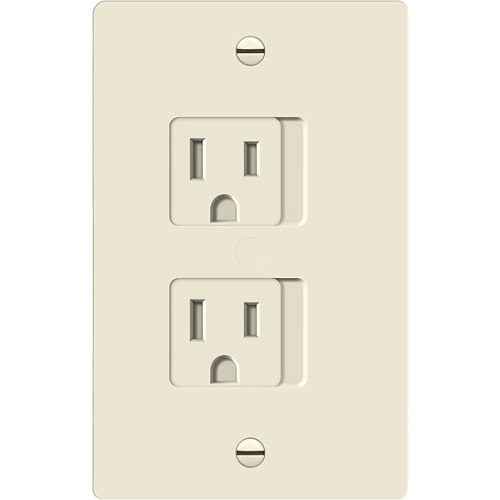 ENERLITES Child Proof Outlet Cover, Self-Closing, Fits Both Duplex and Decorator Outlet, Safety Design, Tamper-Resistant Socket Plug for Receptacle, Size 4.75" x 3.9", 8800-TR, Light Almond