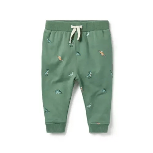 Newborn Dark Sage Dinosaur Baby Dinosaur Jogger by Janie and Jack
