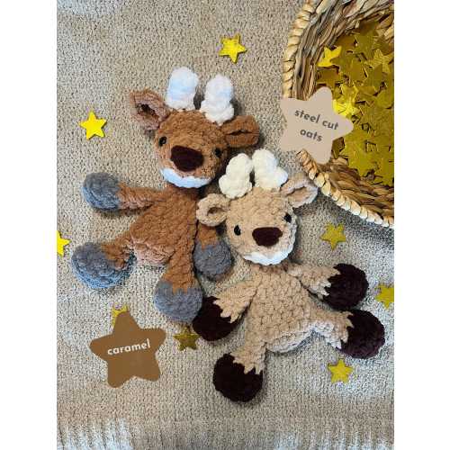 Bolt the Buck | Deer Snuggler | Unstuffed Crochet Lovey | New Baby Gift | Nursery Decor | Woodland Inspired | Montessori Inspired