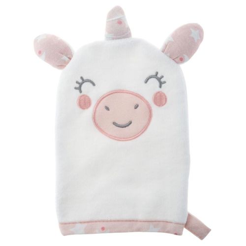 Stephen Joseph Gifts Girls Bath Mitts for Baby Unicorn White