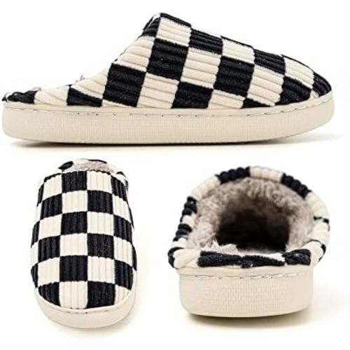 Guyarns House Slippers for Women & Men - Fuzzy, Casual Indoor/Outdoor Shoes with Memory Foam & Faux Fur Lining