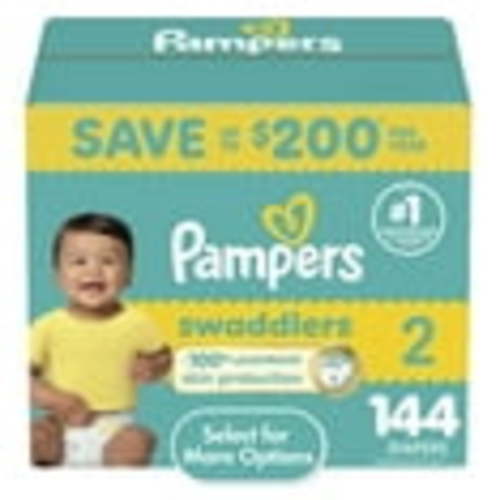 Pampers Swaddlers Baby Diapers Size 2, 144 Count (Select for More Options)