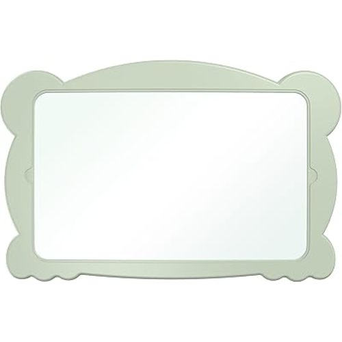 Baby Car Mirror for Rear-Facing Seat - Shatterproof, 360° Adjustable, Clear Wide View, Easy Install on Headrest - Tea Green Frame for Soothing Comfort, for Newborns & Infants
