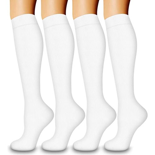 Laite Hebe 4 Pairs-Compression Socks for Women&Men Circulation-Best Support for Nurses,Running,Athletic at Amazon Women’s Clothing store