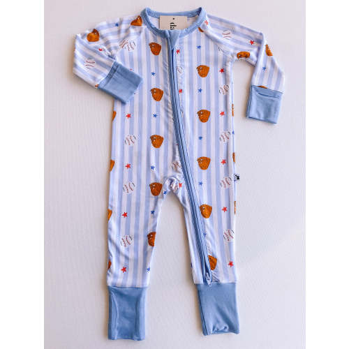 take me out to the ballgame bamboo romper