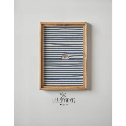 Peeking Otter Print, Nursery Wall Art, Kids Room Decor, Animal Poster, Striped Background, Nautical Theme, Printable Digital Download, Gift