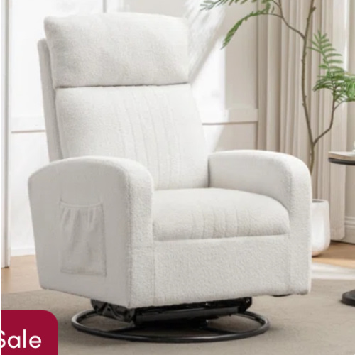 Ebern Designs Rosemarie 28" Swivel Rocker Glider Nursery Chair | Wayfair