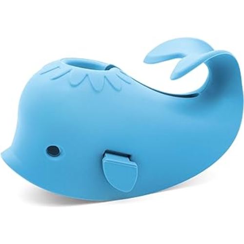 Baby Bathtub Faucet Cover, Bath Faucet Cover for Kids, Baby Bath Spout Cover, Soft Silicone Bathtub Faucet Safety Toys, Cute Whale, Universal Fit, Make Your Baby's Bath Time Fun and Love It