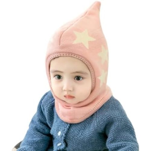 Baby Winter Hat Scarf Set, Unisex Infant Toddler Kids Hat Scarf
