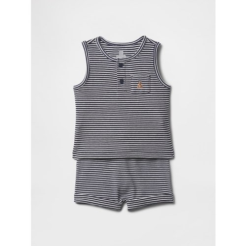 Baby TinyRib Henley Outfit Set