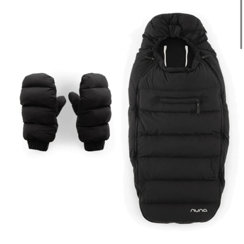 Nuna Footmuff Winter Stroller Set in Caviar