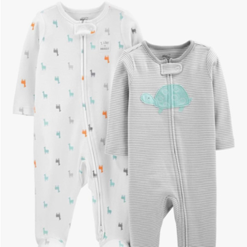 Simple Joys by Carter's Baby Neutral 2-Pack Cotton Footed Sleep and Play