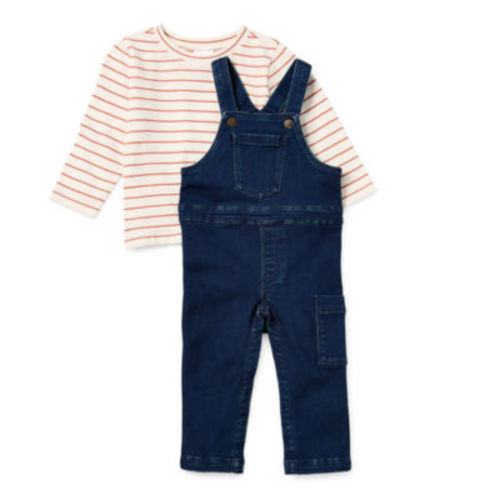 Okie Dokie Baby Boys 2-pc. Overall Set