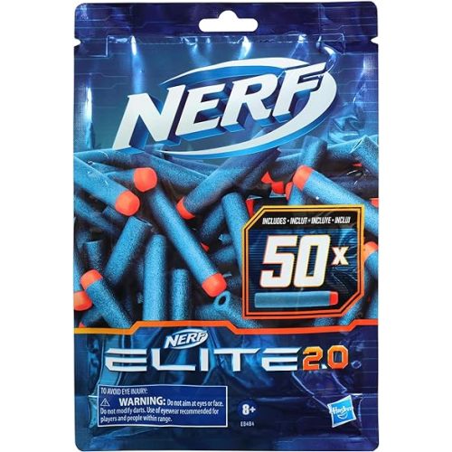 Nerf Elite 2.0 50-Dart Refill Pack, 50 Foam Darts Compatible with All Official Blasters That Use Elite Darts