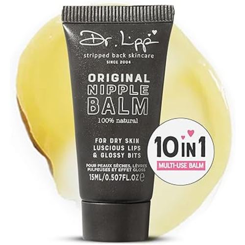 Dr. Lipp Original Nipple Balm 0.27 fl oz/8ml – 10-in-ONE Multi-Purpose Moisturizer for Dry Skin, Lips, Hair, Cuticles & More – 100% Natural Lanolin Nipple Cream & Lip Balm – Fragrance & Cruelty Free