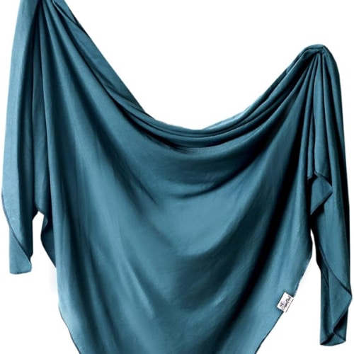 Copper Pearl Baby Swaddle Blanket - Premium Knit Baby Blanket, Large Soft Stretchy Receiving Blankets for Baby Boy and Girl, Swaddles for Newborn, Infant, and Toddler (Steel)