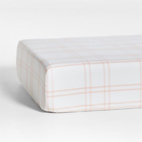 Stax Pink 100% Organic Cotton Baby Crib Fitted Sheet