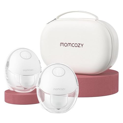 Momcozy Breast Pump Hands Free Mobile Style | M6, Wearable Breastfeeding Pump Ideal Rhythm for More Milk, DoubleFit Flange More Fit & Discreet with 3 Modes & 9 Levels, 24mm - 2 Pack Quill Gray - 2 Count