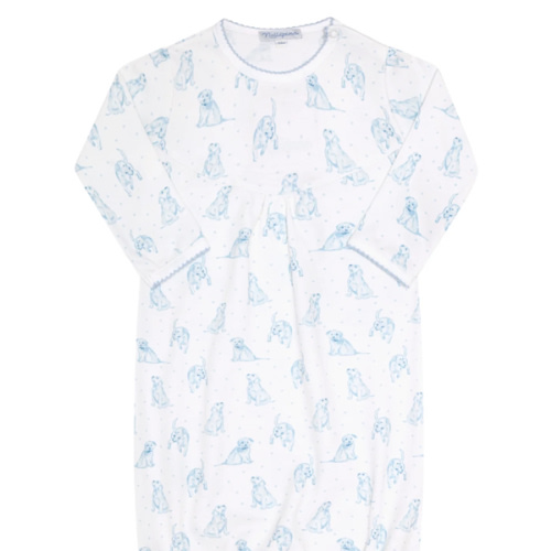 Blue Puppy Love Print Gown