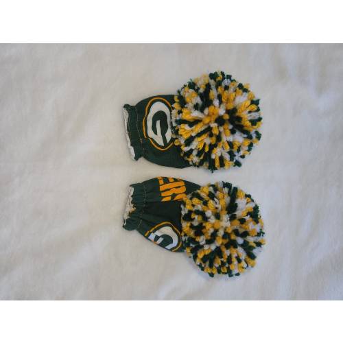 Greenbay Packers football infant sports fan attire vest no scratch mitts cheer skirt pompoms baby shower gift announcement gender reveal