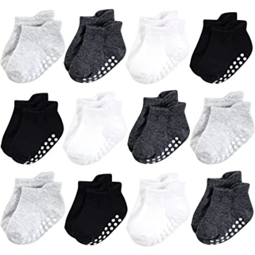 Hudson Baby unisex-baby Non-skid No-show Socks