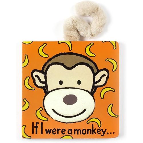 Jellycat If I were a Monkey: A Baby Touch and Feel Board Book Children's Book | Baby Gift