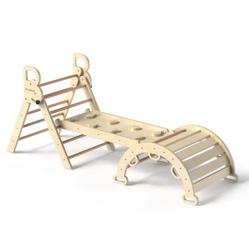 Aurora- BlueWood® 2024 Pikler Triangle Set *Natural Wood Tone