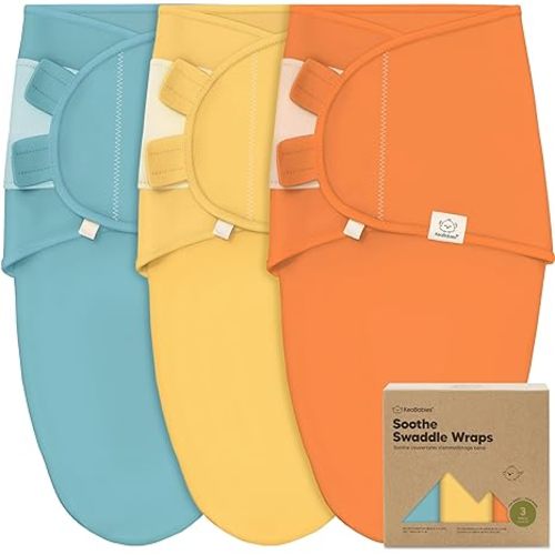 KeaBabies 3-Pack Organic Baby Swaddle Sleep Sacks - Swaddles for Newborns, Infant 0-3 Months, Baby Girls, Boys, Soft & Snug Newborn Sleep Sack, Nursery Swaddling Blankets (Valiant)