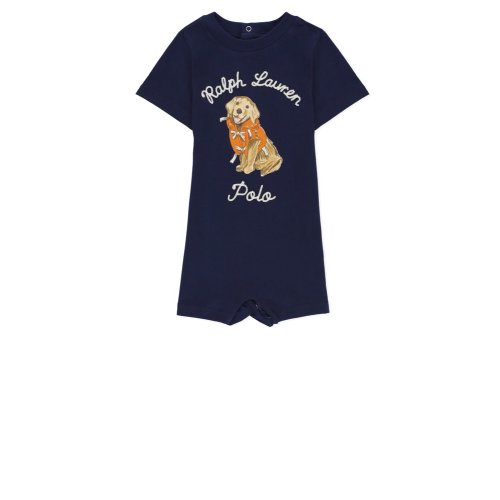 Polo Ralph Lauren Kids Logo-Embroidered Crewneck Romper