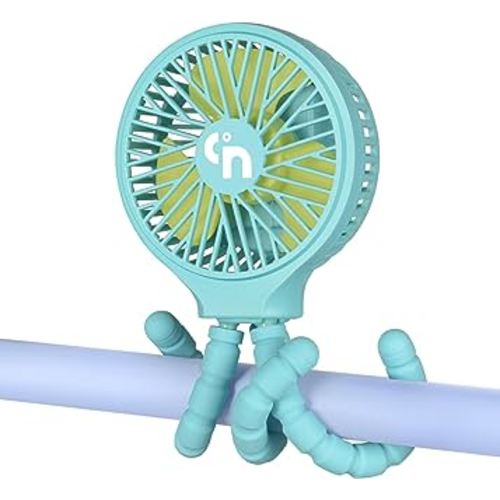 WiHoo Mini Handheld Stroller Fan,Battery Operated Fan Personal Portable Fan Car Seat Baby Fan with Flexible Tripod,USB or Battery Desk Fan Adjustable 3 Speeds for Camping/Traveling
