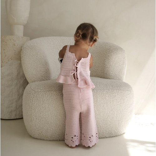 AVA CROCHET PANT - PINK