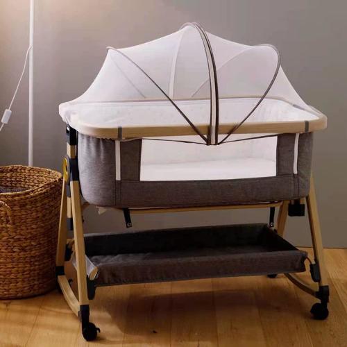 Baby Bassinet Bedside Crib with Storage Basket and Wheels For Newborn
– Maternity Miracles