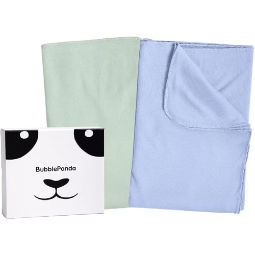 Rayon Made from Bamboo Baby Swaddle Blanket,2 Pack Soft & Breathable Receiving Blankets for Infant Newborn, Swaddle Wrap for Babies Girl and Boy, 47 x 47 Inch, (Slate & Sage)