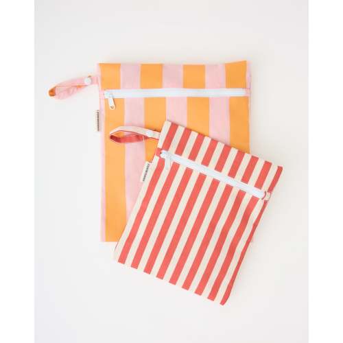 Wet/Dry Bag 2-Piece Set | Pink Wide Stripe - Storq by Kindred Bravely