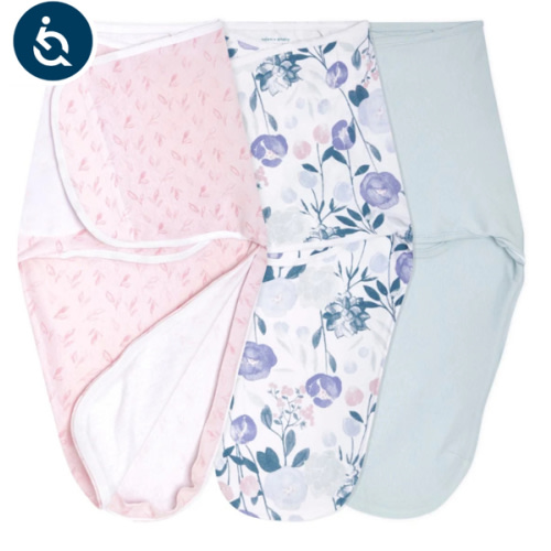Flowers Bloom Baby Cotton Easy Swaddle 0-3M | aden + anais