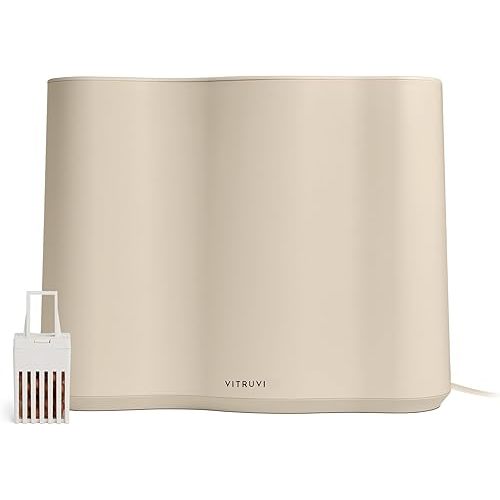 Vitruvi Cloud Humidifier for Bedroom | Large Humidifier Up to 600 sq ft | Cool Mist Humidifiers for Bedroom Quiet | Baby Adults Ultrasonic Humidifiers | 24 Hr Run Time | Humidifiers for Baby - Oat