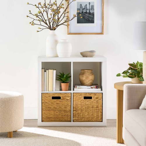 Better Homes & Gardens 4-Cube Storage Organizer, White Texture