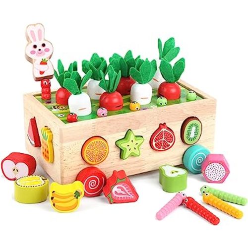 Toddlers Montessori Wooden Educational Toys for Baby Boys Girls Age 1 2 3 Year Old, Shape Sorting Toys 1st One First Birthday Girl Gifts for Kids 1-3, Wood Preschool Learning Fine Motor Skills Game