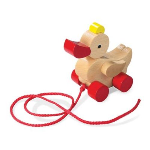 HABA Classic Duck Pull Toy - Montessori Toys for 1 Year Old, Developmental Learning and Baby Walking Toy, Made in Germany
