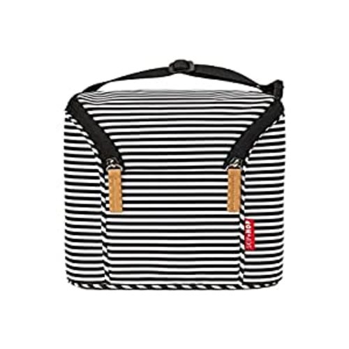 Skip Hop Baby Bottle Bag, Grab & Go, Black/White Stripe