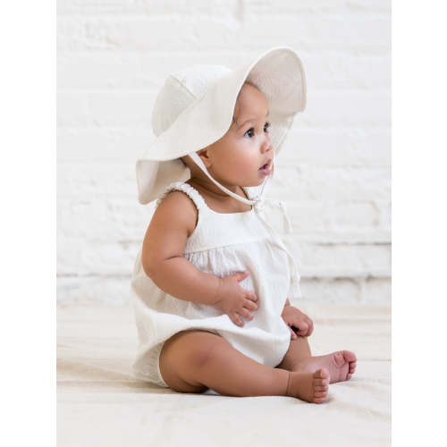 Seersucker Sun Hat - Coconut