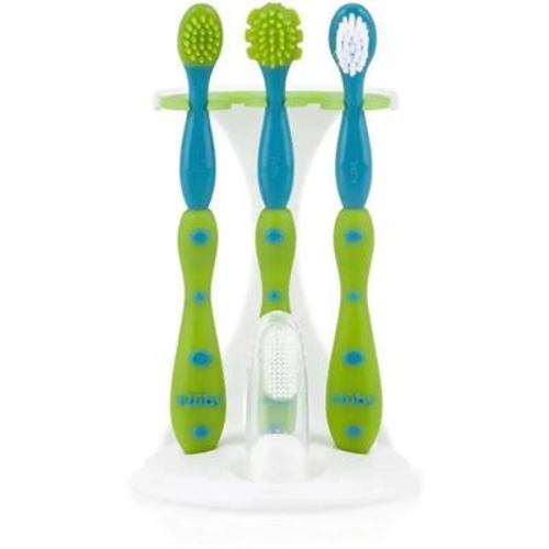 Nuby - Dr Talbots 4 Pc Tooth & Gum Care Set, Aqua/Green