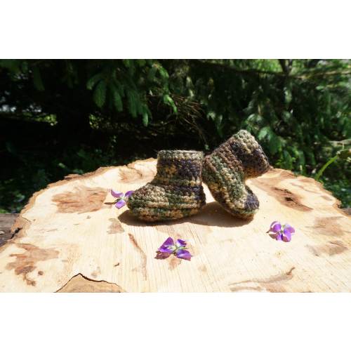 Newborn Camo Baby Booties, camouflage, baby camo, camo baby