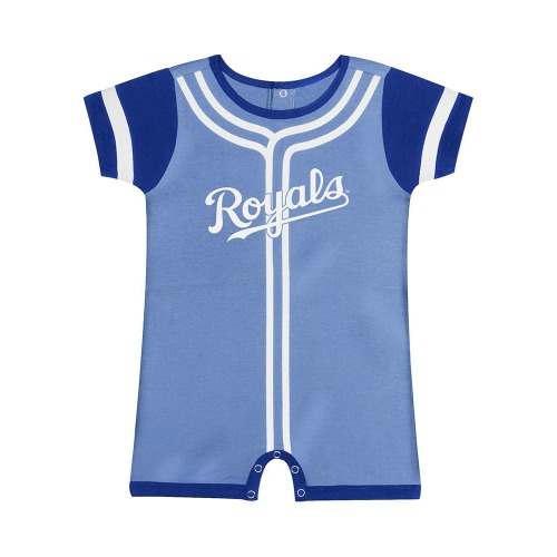 Kansas City Royals Baby Light Blue Fast Pitch Short Sleeve One Piece