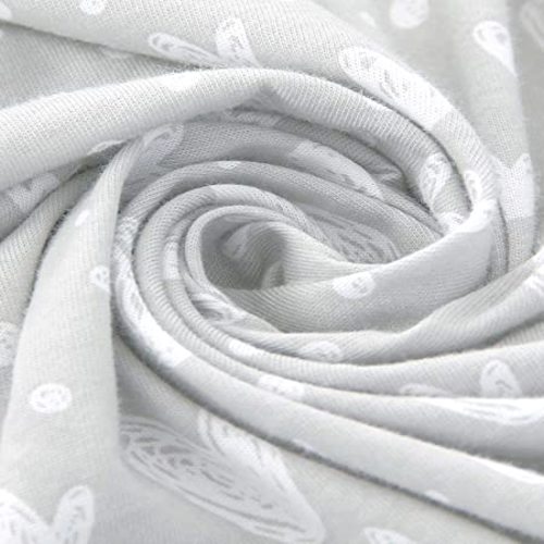 Bassinet Sheets Compatible with Bcol, bonbay, wayfong, Semphis Baby Bassinet Bedside Sleeper, 2 Pack, 100% Jersey Knit Cotton Fitted Sheets, Grey and White Print for Baby