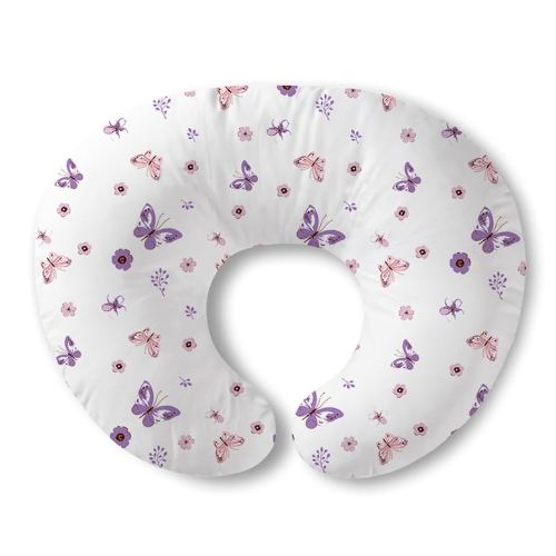 Plushii Nursing Pillow for Breastfeeding, Breathable Breast Feeding Pillow and Positioner with Removable Cover for More Support, Tummy Time and Bottle Feeding Support Pillow, Butterfly Dreams